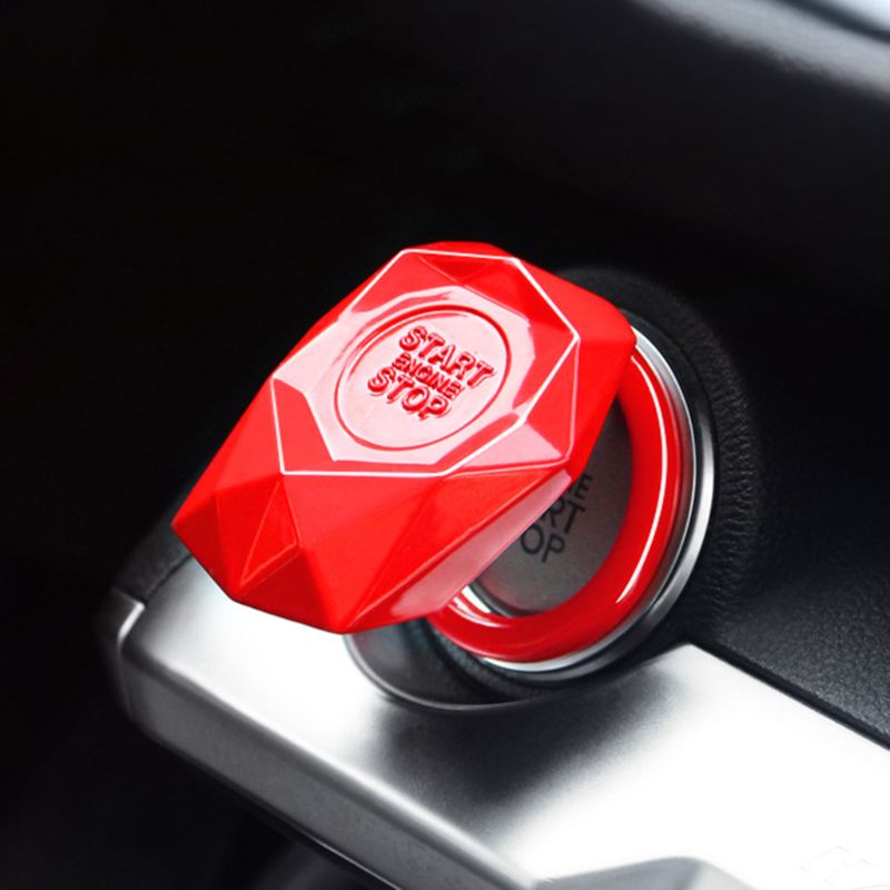 Universal Engine Start Stop Switch Button Push Protection Cover Decorative Trim Sticker Car Interior Accessories