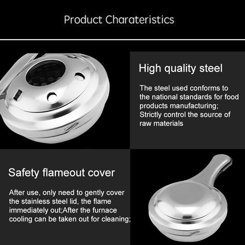 Mini Alcoholic Burner Outdoor Alcoholic Mini-Burner With Stainless Steel handle For Camping Picnic Barbecue pot, BBQ