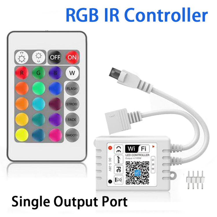 DC5V 12V 24V Rgb Tape 5050 Led Wifi Controller Bluetooth Wifi Led Controller Led Strip Ir Afstandsbediening alexa Google