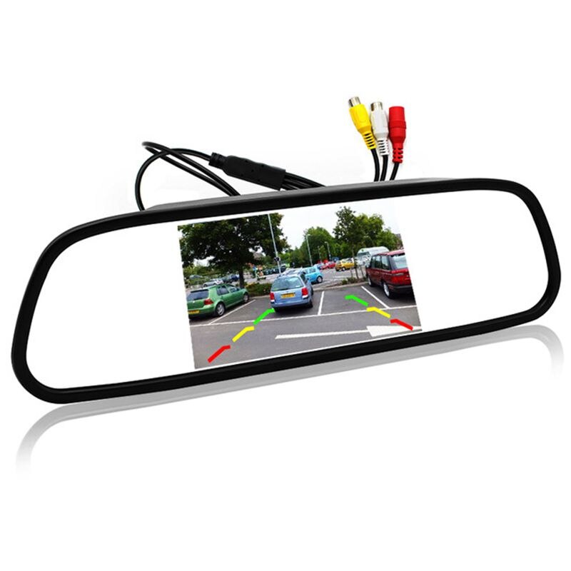 5 pouces couleur numérique TFT 800x480 LCD voiture miroir moniteur 2 entrée vidéo pour caméra de vue arrière système d'assistance au stationnement
