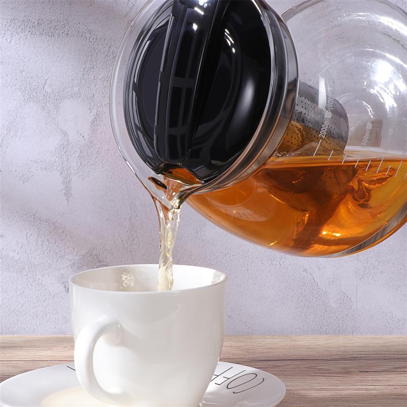 1500 ml/2000 ml recipiente de té tetera de vidrio hogar Filtro de acero inoxidable mango resistente al calor tetera de cristal
