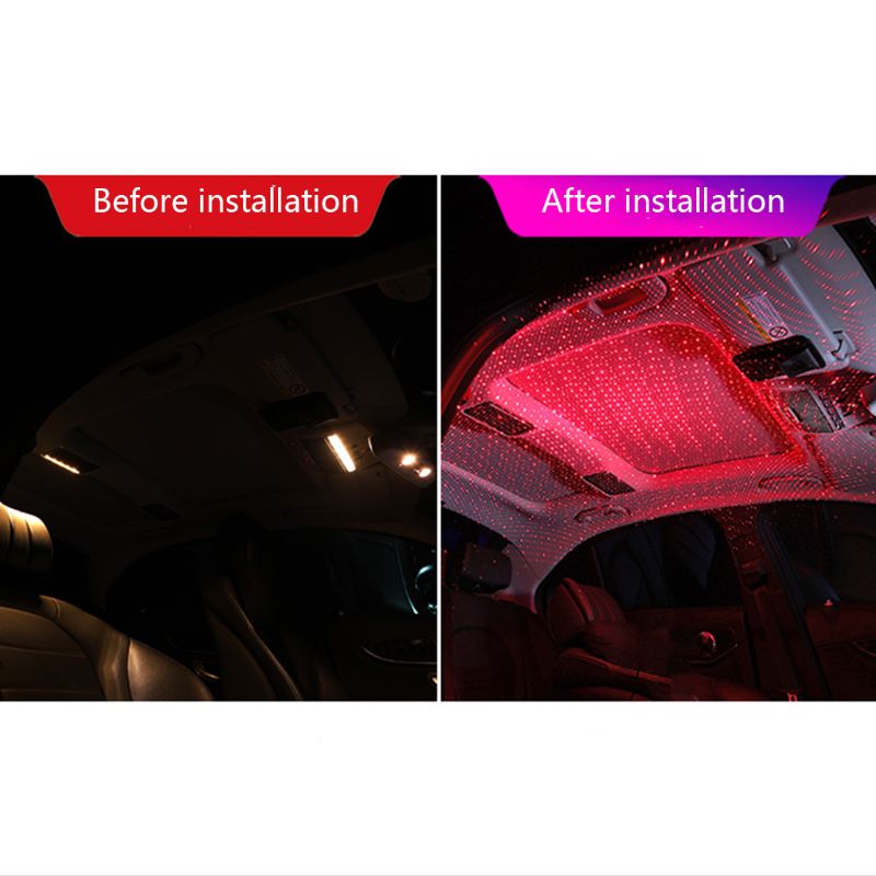 2PCS USB LED Car Atmosphere Lamp, 8 Color Plug In RGB Night