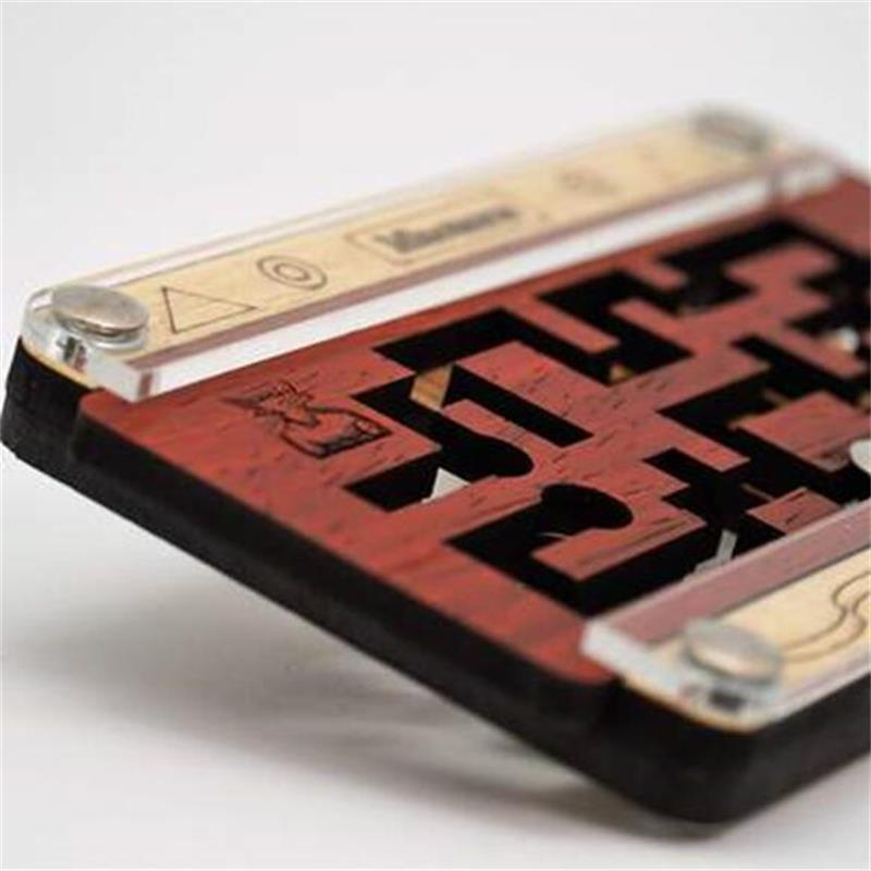 High Difficulty Level Two Layers IQ Wooden Sliding Maze Puzzle Logic Brain Teaser Puzzles Game for Adults