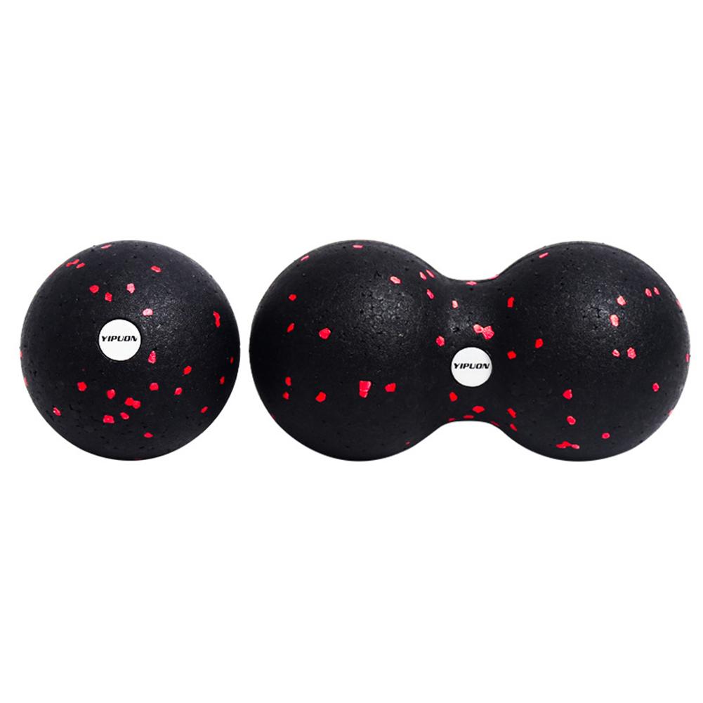 Peanut yoga ball trening dypvev massasje ball kit for myofascial trigger point release lacrosse ball muskel rulle massasjeapparat: Rød