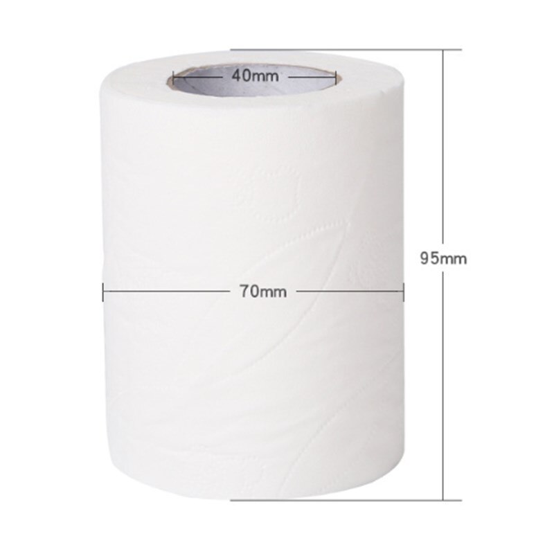 1 Roll 3 Layer Roll Toilet Paper Bathroom Living Room Tissue Rolling Paper Soft Skin-friendly Sanitary Paper Towels Hand Clean