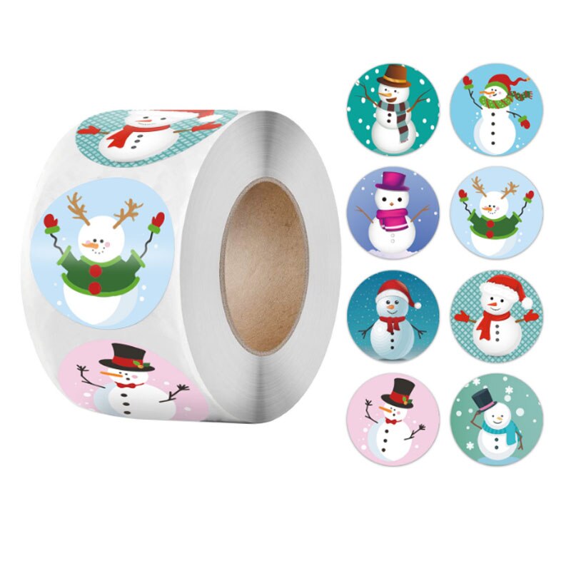 Merry Christmas DIY Handmade Sticker Package Thank You Label Sealing Stickers Party Festive Decor Supplies Children Adult: A8