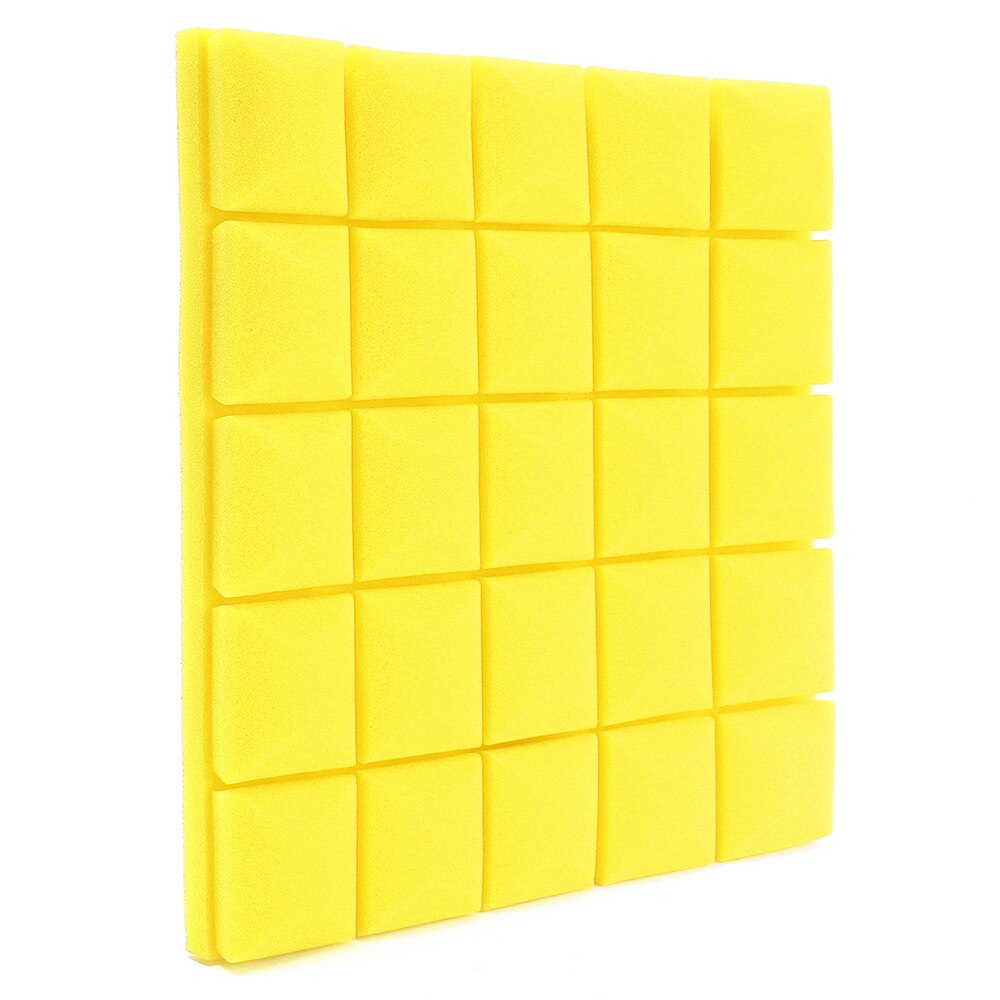 Acoustic Foam Panel Soundproof Foam Wedge Studio KTV Wall Echoes Absorption for studio recording ktv home: Low-density Yellow