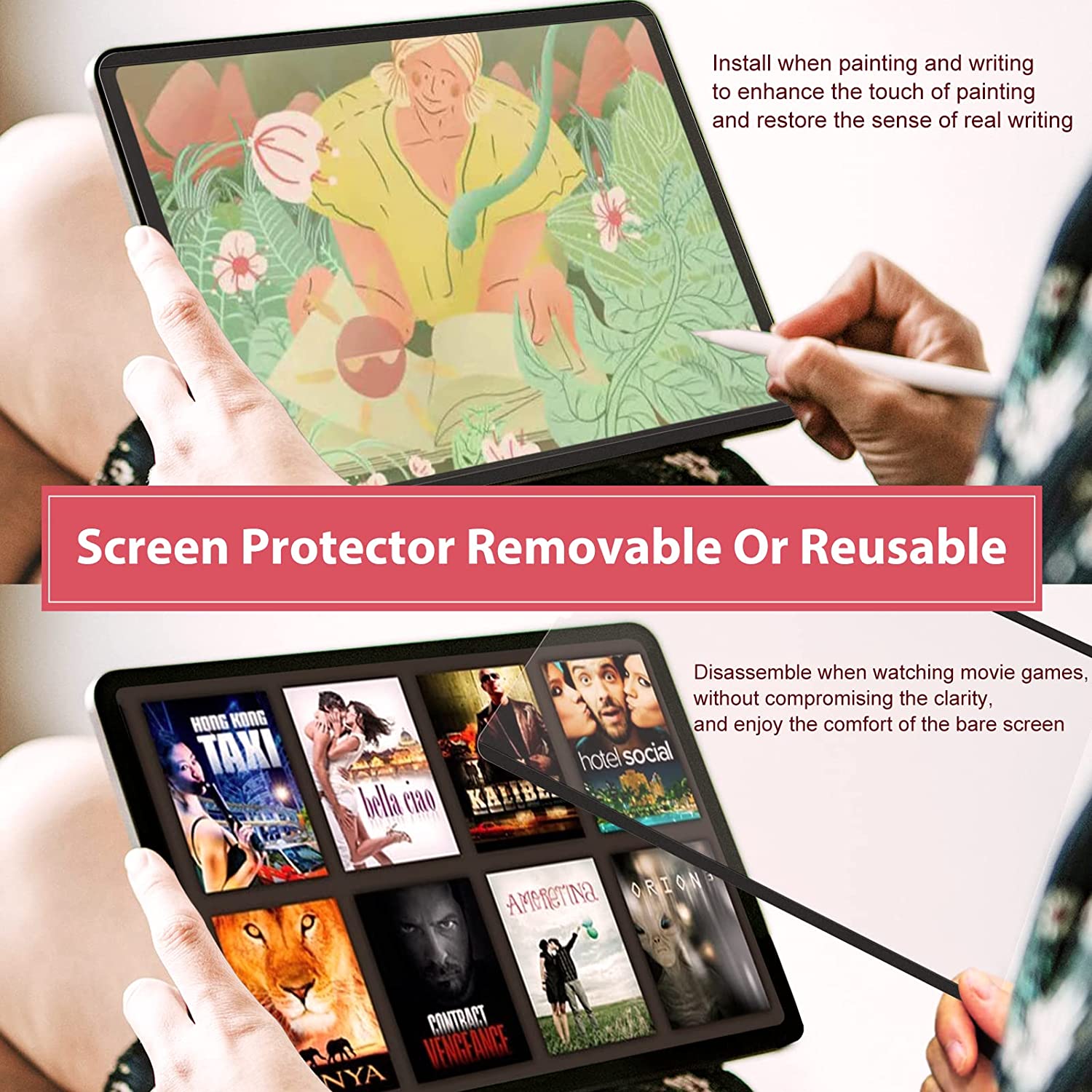 Magnetic Like Paper Screen Protector for iPad Pro 11 12 9 Feel-Paper Screen Protector for iPad Air 4 5 iPad 8 9 Generation