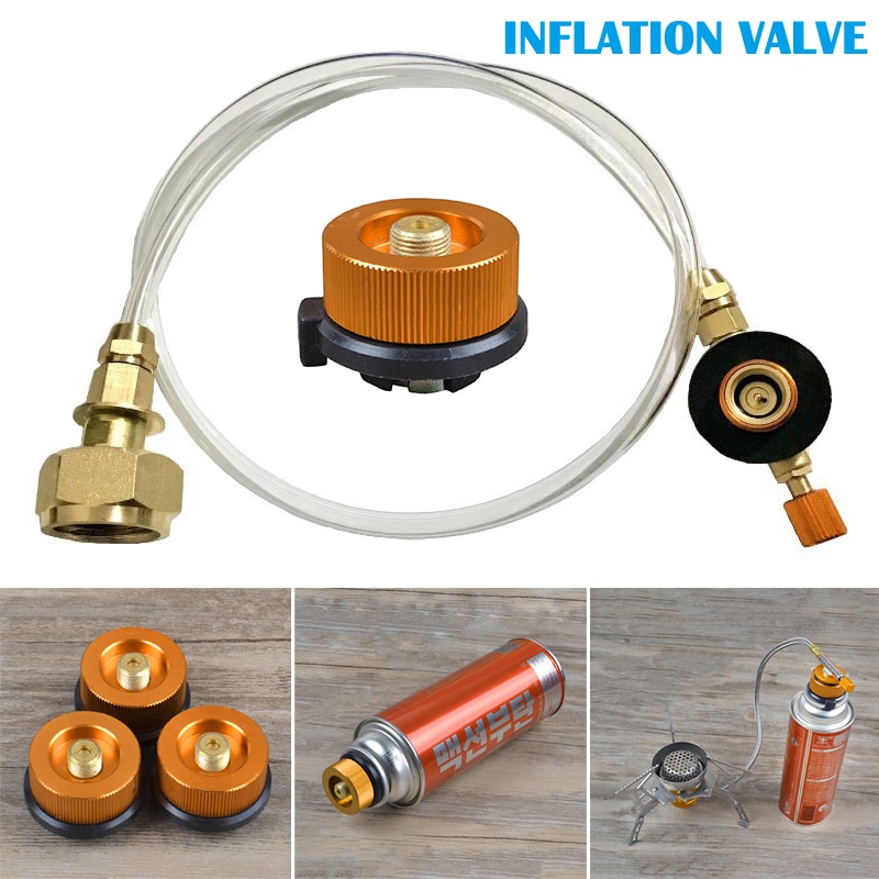 Adaptador de recarga de propano para estufa de Gas de acampada al aire libre, acoplador de tanque de cilindro plano, accesorios de carga de Gas para cocina y hogar