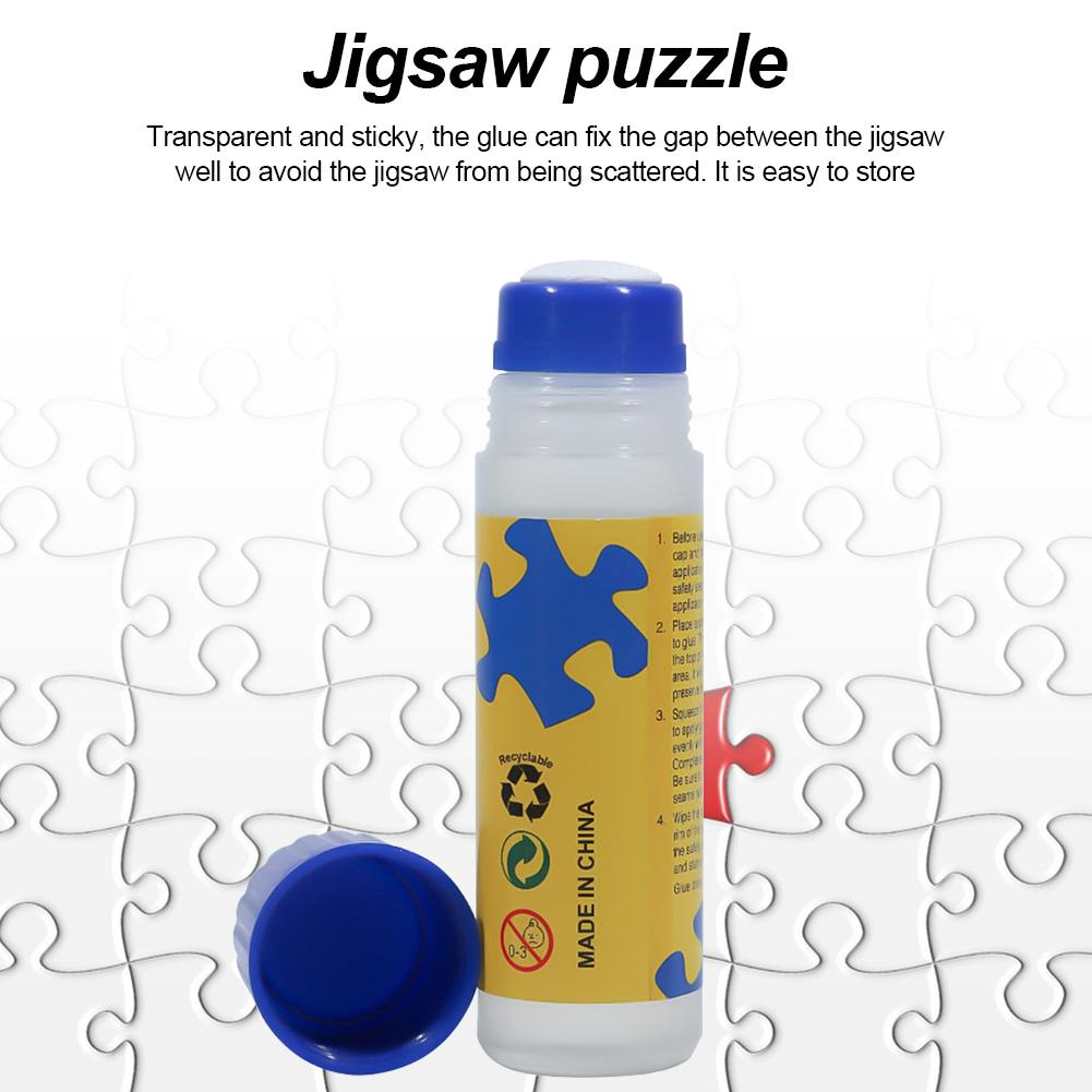 120ML Jigsaw Puzzle Glue DIY Sticking Paper Preserving Jigsaw Puzzles Glue with Sponge Special Glues For Puzzle Adhesive Paper: Default Title