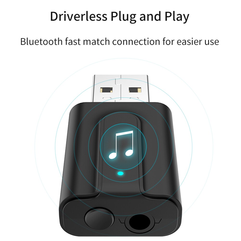 Usb Stereo Music Draadloze Adapter T10 Draagbare Usb Bluetooth Adapter Audio Draadloze Ontvanger Zender Dongle