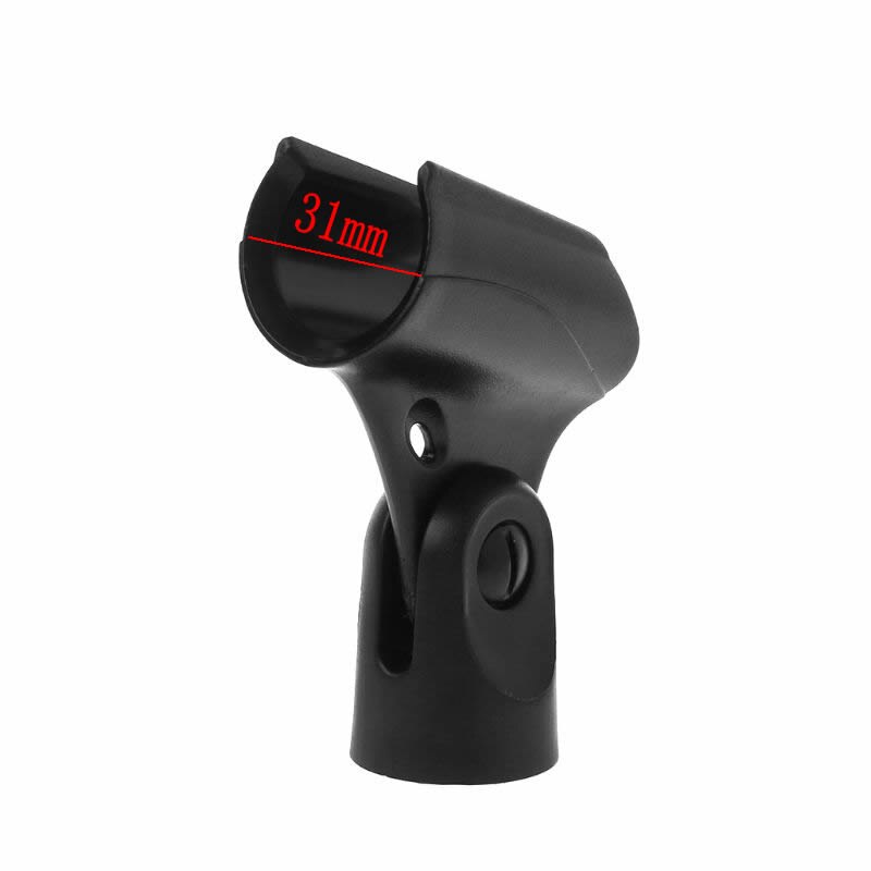 1pc universelle mikrofonklemmer for shure mikrofonholder håndholdt mikrofon trådløs/ledning: Svart