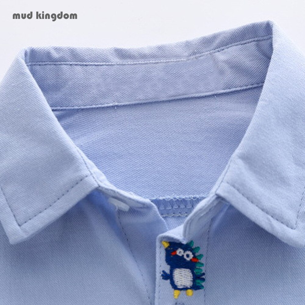 Mudkingdom – chemises à manches longues pour garçons, vêtements d'automne en coton, à la