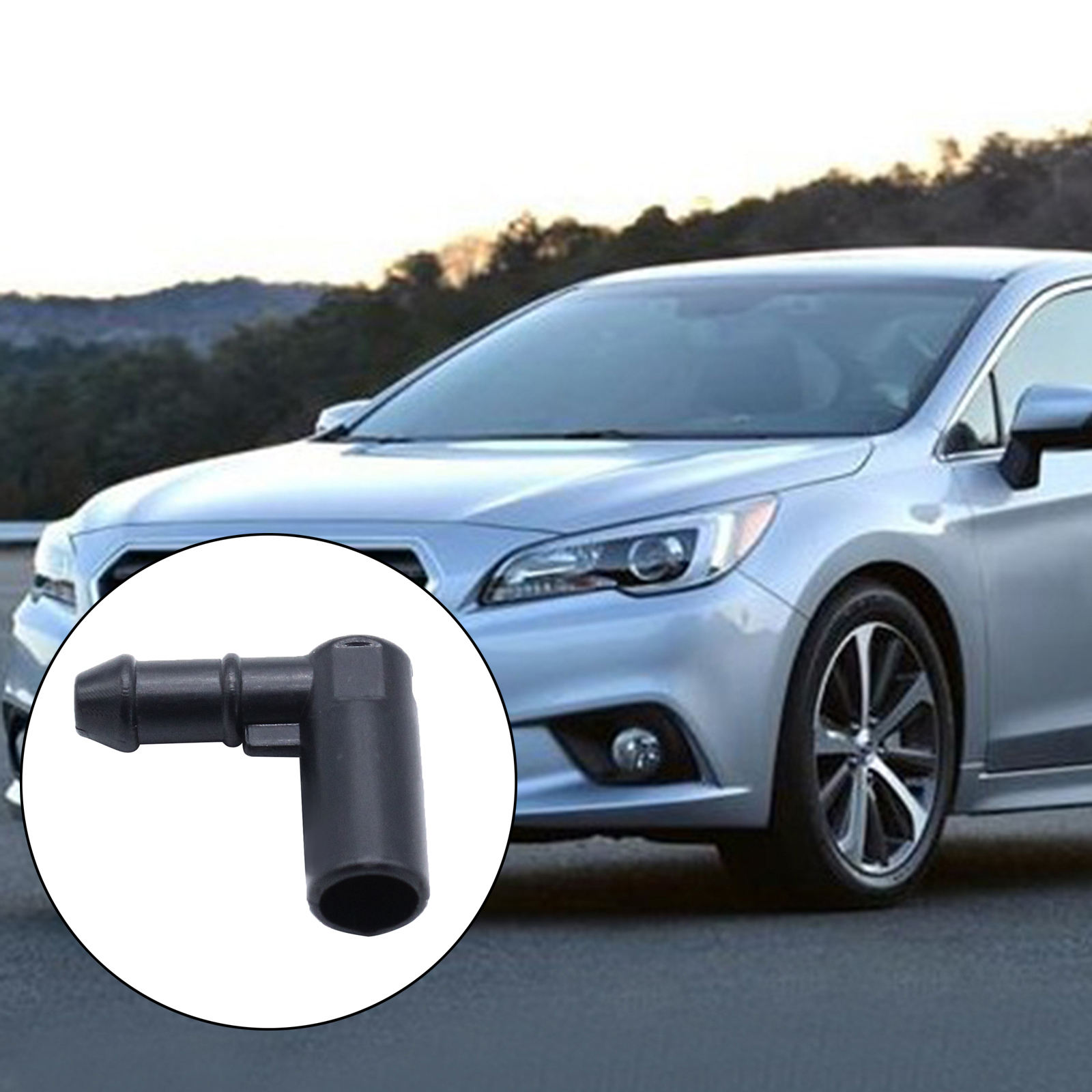 Plastic 90 Degree Windscreen Washer Hose Connector Fit for Zafira B H Auto Accessories Black