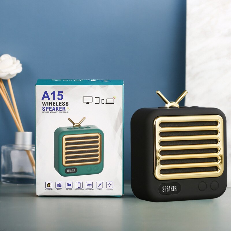 Retro-bluetooth-lautsprecher mit  a15 lautsprechern, tragbar, kabellos, vintage-stil, breitbandlautsprecher, tf-kartenleser, outdoor-subwoofer, audio: 002