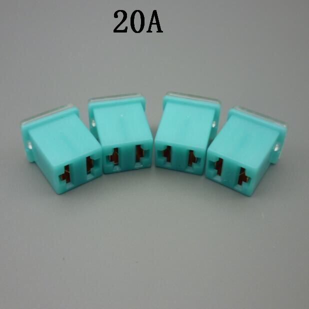 Shhworldsea 2Pcs Mini Vierkante Zekering 20A 30A 40A 50A 60A Set Automotive Auto Zekering Met Plastic Doos Assortiment Auto zekering: Army Green