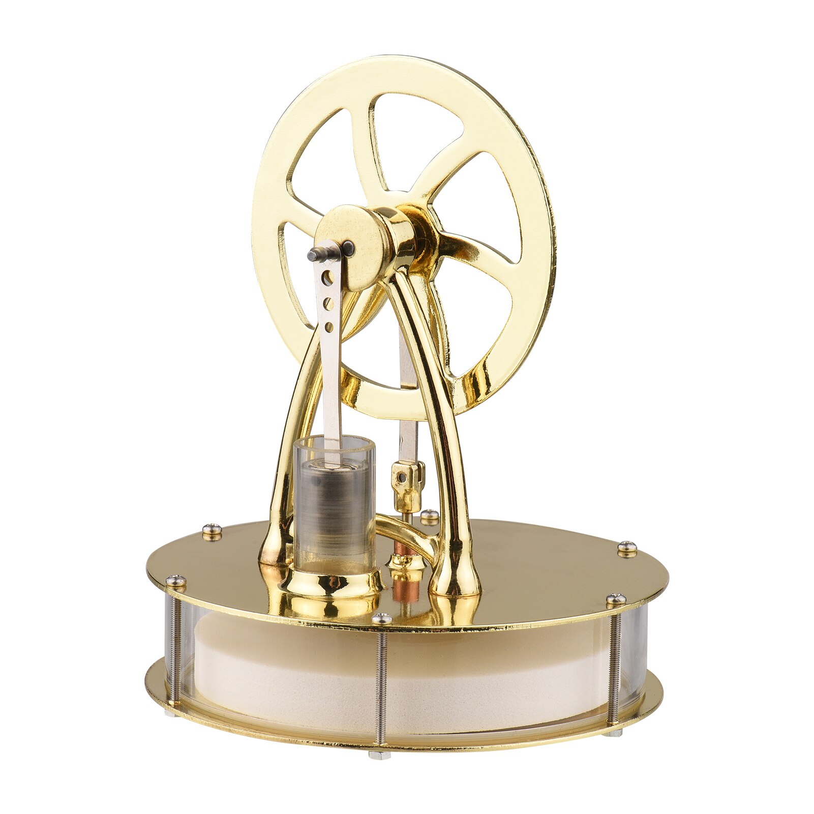 Low Temperature Stirling Engine Assembled Electricity Generator Heat Experiment Physical Generator Model with Flywheel