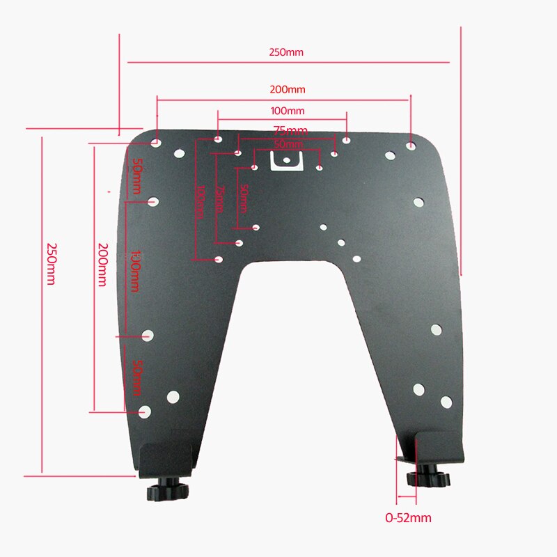 D-MOUNT LP80 27" 20" steel monitor extension laptop holder notebook clamp support adaptors for 75x75 100x100 200x200 200x100
