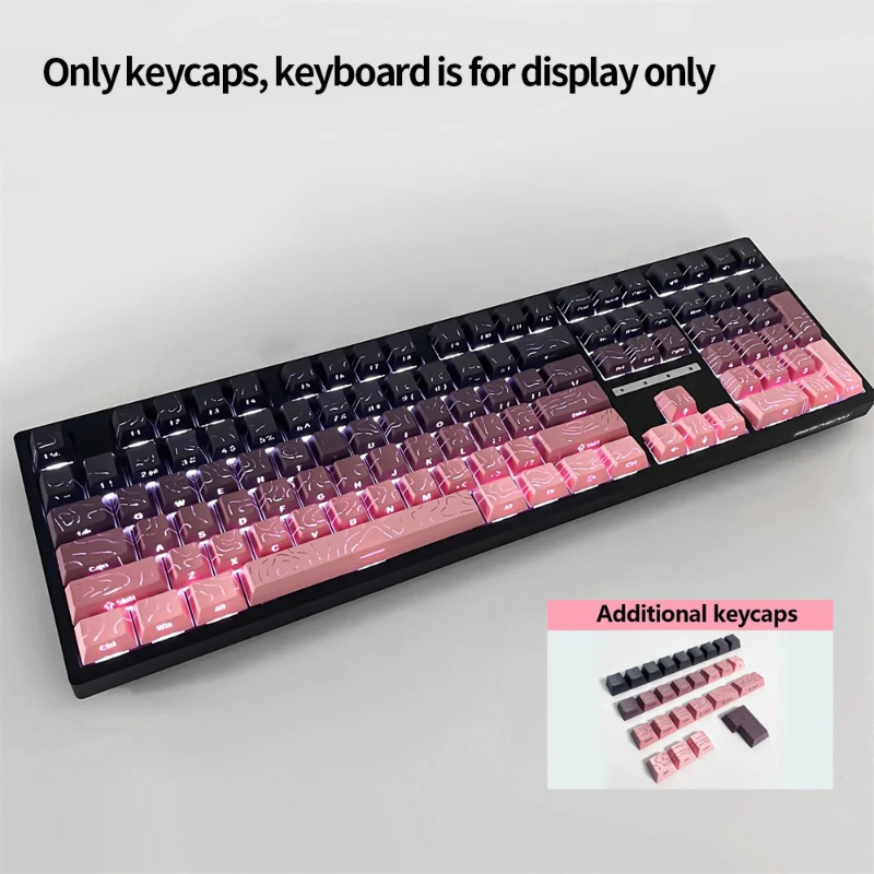 Teclas topográficas blancas de 98 teclas, teclas PBT 4,0, doble disparo, impresión lateral, brillo a través de teclas retroiluminadas para teclado mecánico MX Gamer: Gris oscuro