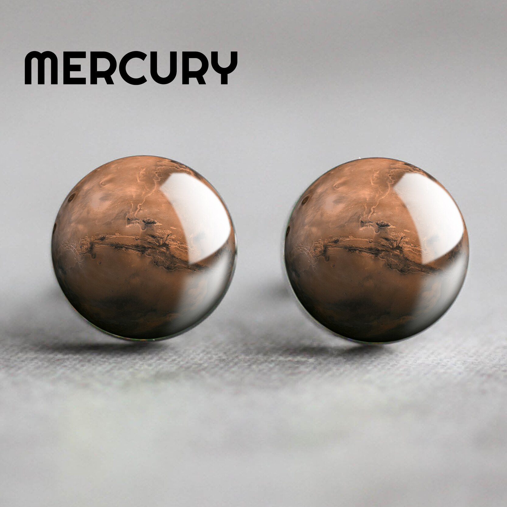 Moon Solar System Planet for Men Wedding Cufflinks Galaxy Nebula Earth Sun Jupiter Jewelry Suit Shirt Cuff Links: MERCURY
