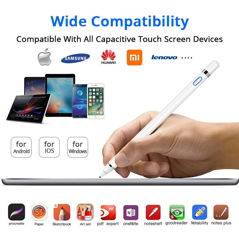 Universell aktiv stylus berøringspenn for nettbrett tegning android mobiltelefon for epleblyant 1 2 ipad penn for xaiomi lenovo huawei