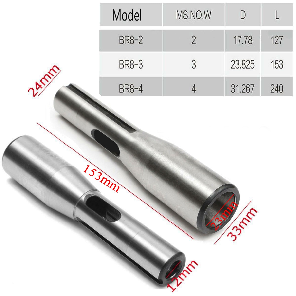R8 Shank To MT3 Collet Chuck CNC Milling Lathe Arbor Holder Hand Tool Supply 1x