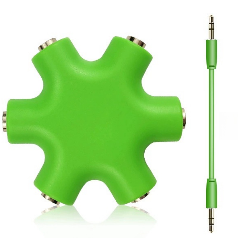 Répartiteur Audio 3.5mm avec câble adaptateur, 1 mâle à 5 femelles, câble séparateur Audio pour écouteurs, convertisseur de sortie sonore Aux multi-ports