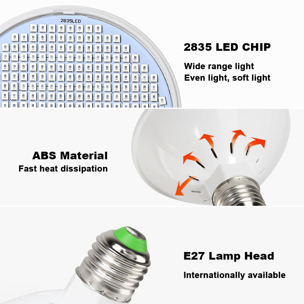 LED Grow Light Hydrocultuur Groei Licht E27 Led Grow Lamp 85-265V Volledige Spectrum Indoor Hydrocultuur bloem Zaailing LED Phyto Lamp