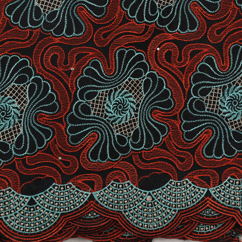 Swiss Voile Lace in Switzerland African Fabric Cotton Laces Fabric Embroidery Lace with Stones for Women KS3124B