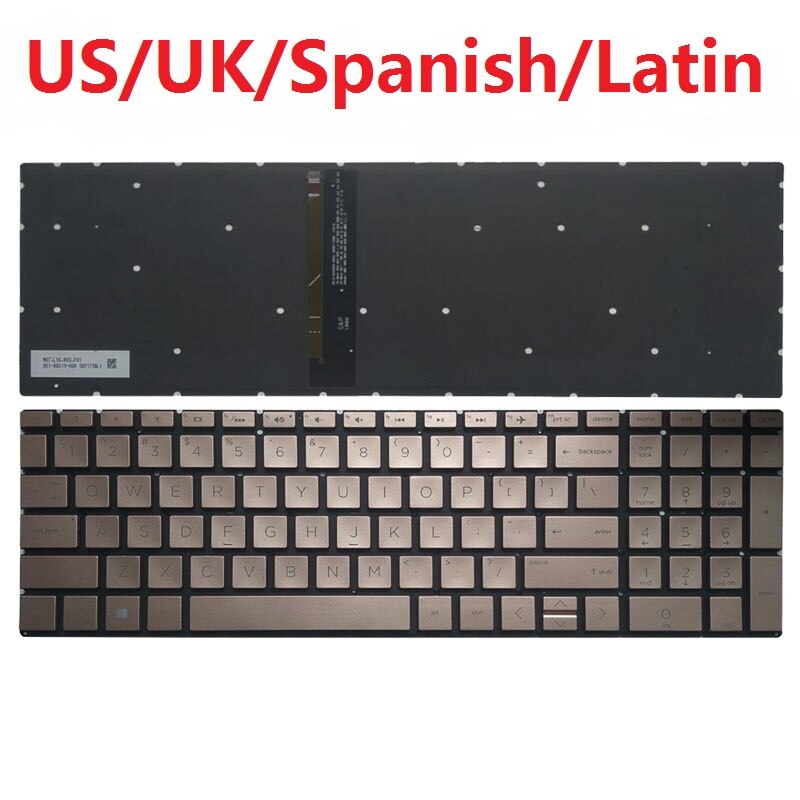 Us/Uk/Sp/Spaans/La Latin Keyboard Voor Hp 17-Door 17T-BY 17-CA 17Z-CA 15S-DU 15S-DY 15-DY 15-DW 15-CS 15t-DA TPN-C139 TPN-Q208
