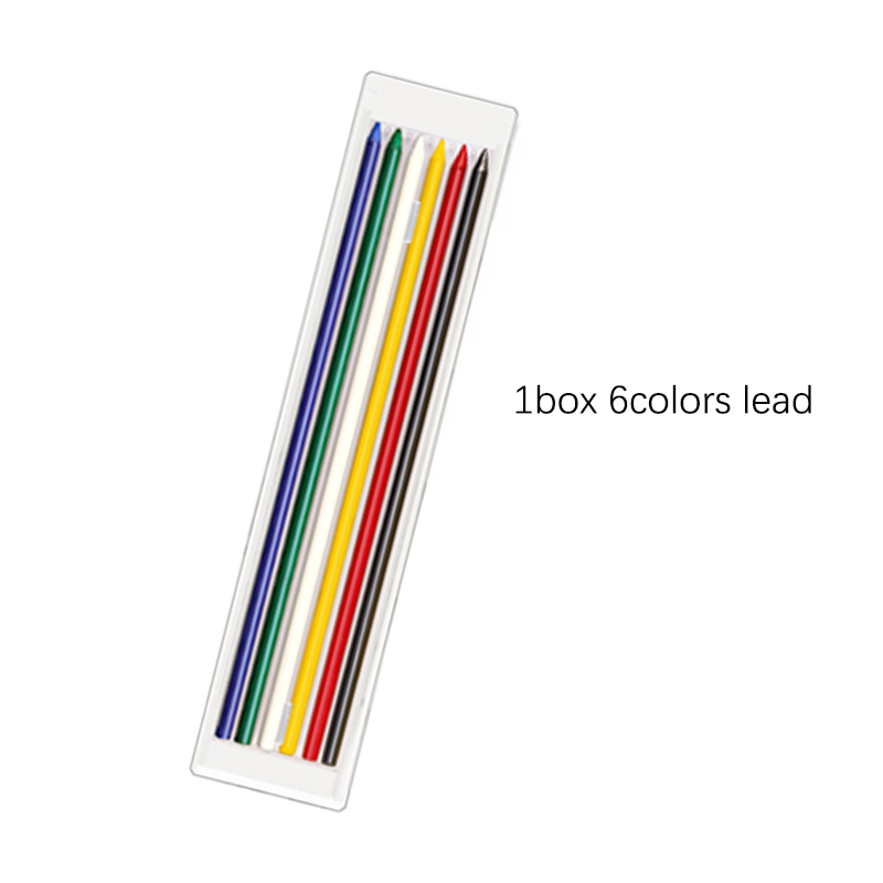 5 Colors 2.8mm Woodworking Automatic Pencil with Protective Cover Pencil Sharpener 2B Multi-Color Lead Deep Hole Marking Pen: Dark Khaki
