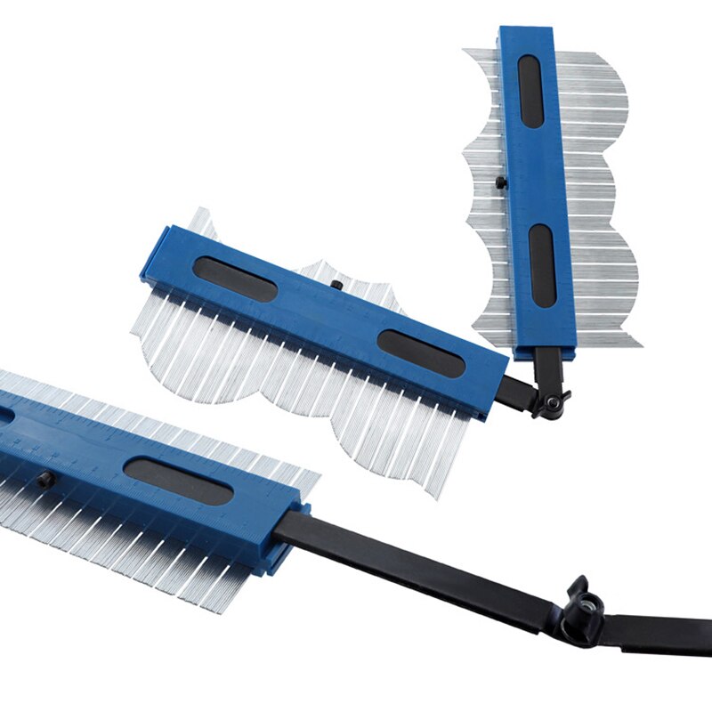 2 Pieces Metal Contour Gauge with Angle Connector Profile Gauge Shape Duplicator Precisely Fast Copy Irregular Shapes for Perfec
