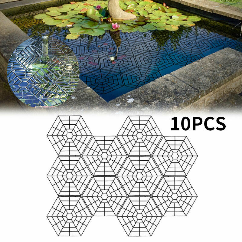 10pcs Pond Protectors Lightweight Plastic Floating Pond Guard Fish Protector Mesh Pond Guard