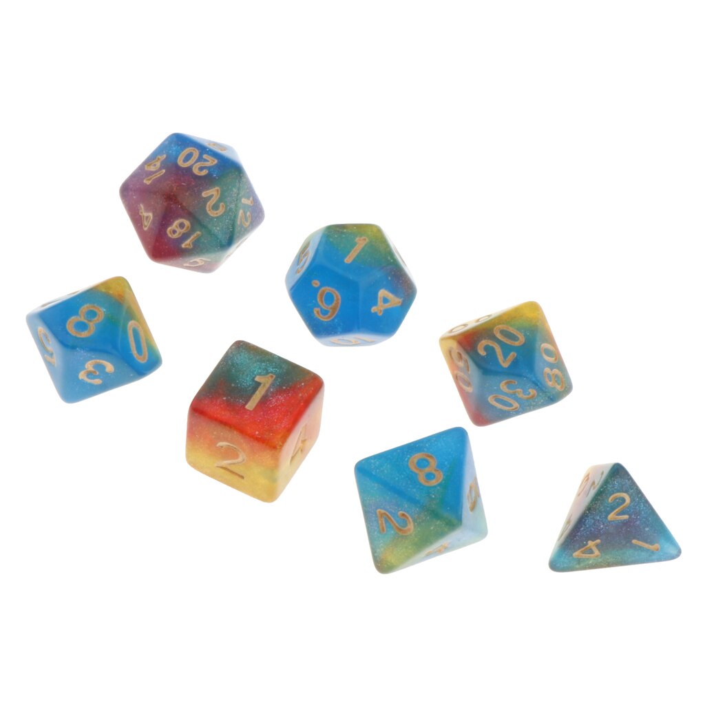 7/Set di Plastica Dadi Poliedrici Set per D & D Dungeons and Dragons Gioco Giocattolo di Stile 13 Casino Del Partito tavolo da Gioco di Ruolo Accessorio