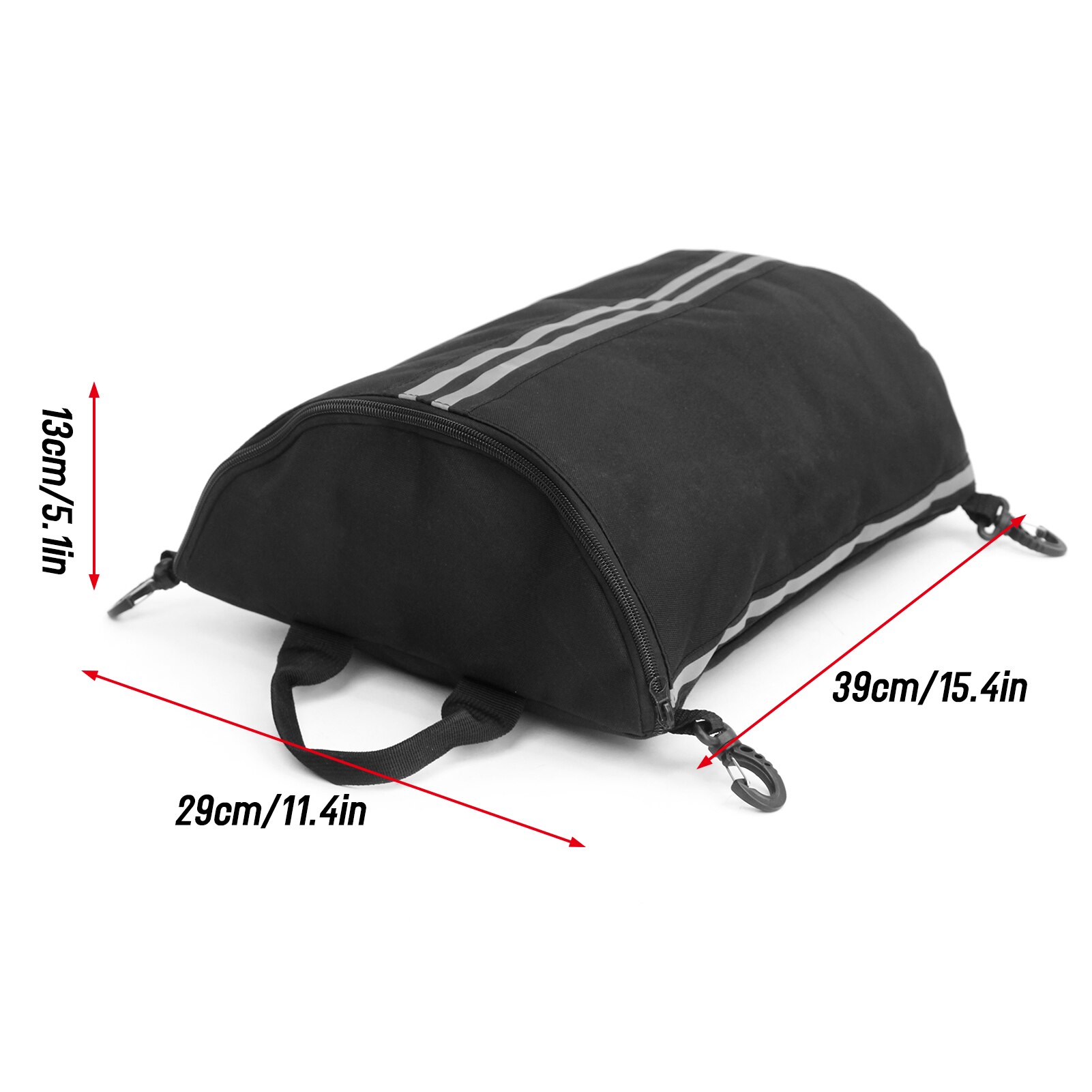 Kayak Deck Bag S UP Deck Zipperd Pouch with Swivel Snaphooks Kayak Dry Bag