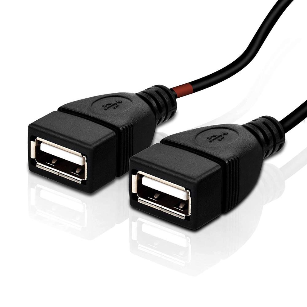 USB Charging Power Cable Cord Extension Cable USB 2.0 A 1 male to 2 Dual USB Female Data Hub Power Adapt