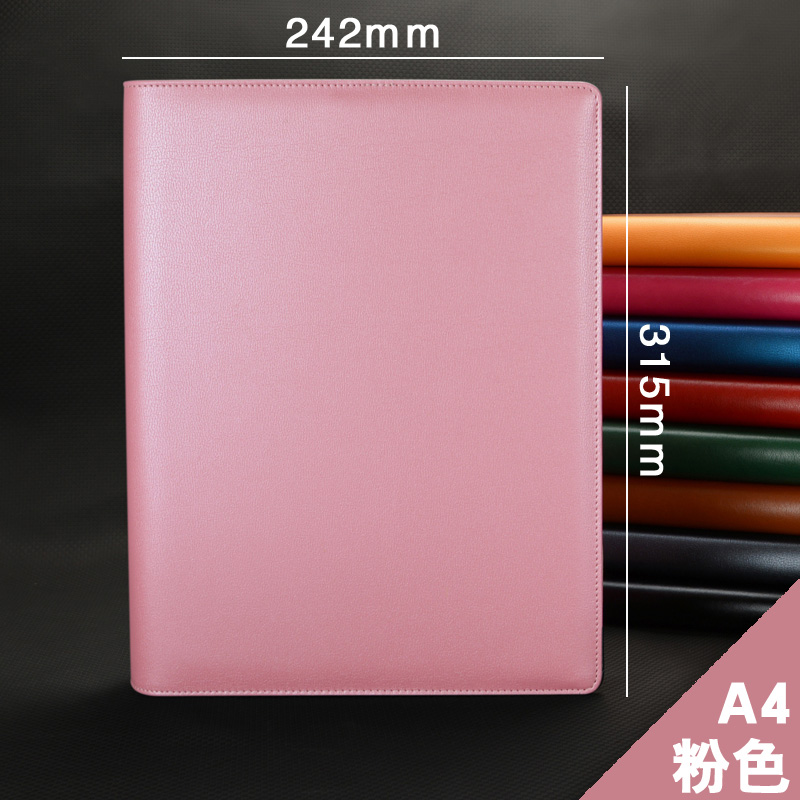 A4 business office PU leather manager file folder a4 agreement menu folders organizer with ring binder 645