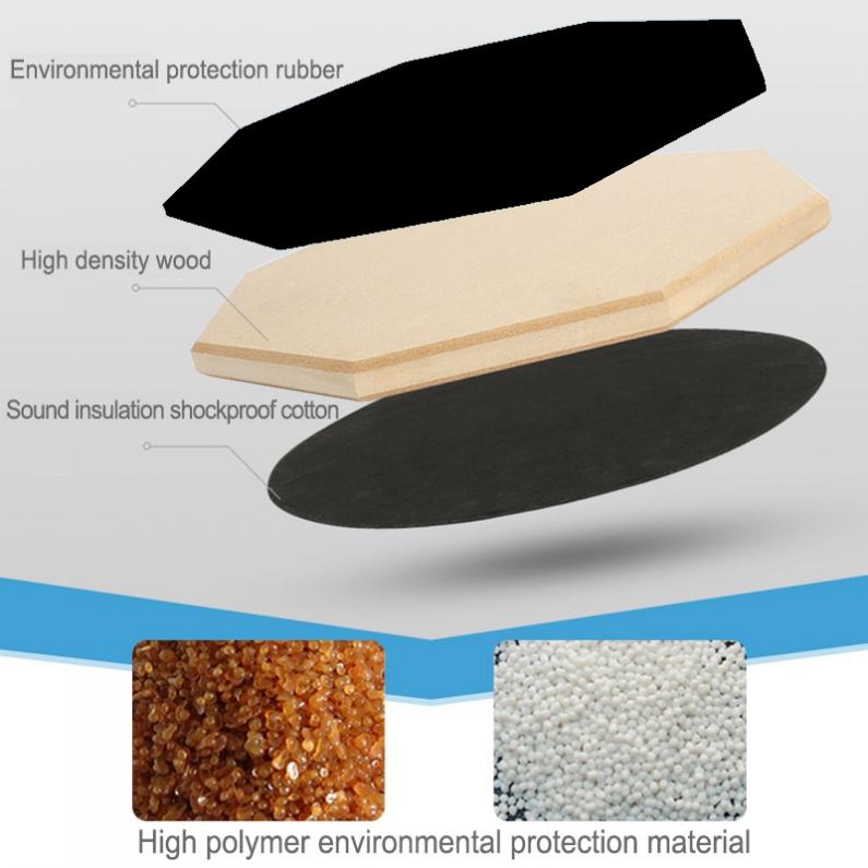 12 Inch Rubber Wooden Dumb Drum Practice Training Drum Pad with Stand / Stick Optional for Percussion Instruments Parts