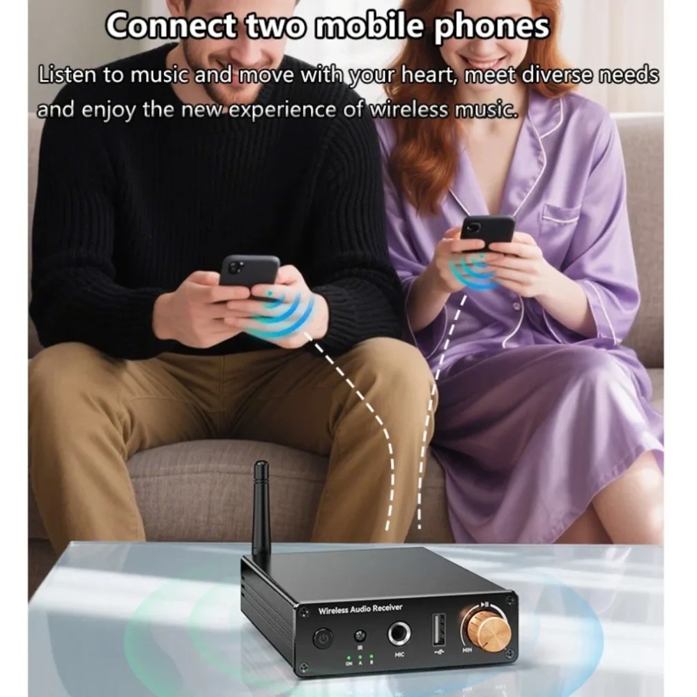 Nadajnik/Odbiornik Audio Bluetooth 6.0 - Bezprzewodowy Adapter Audio 6,5mm do Samochodu