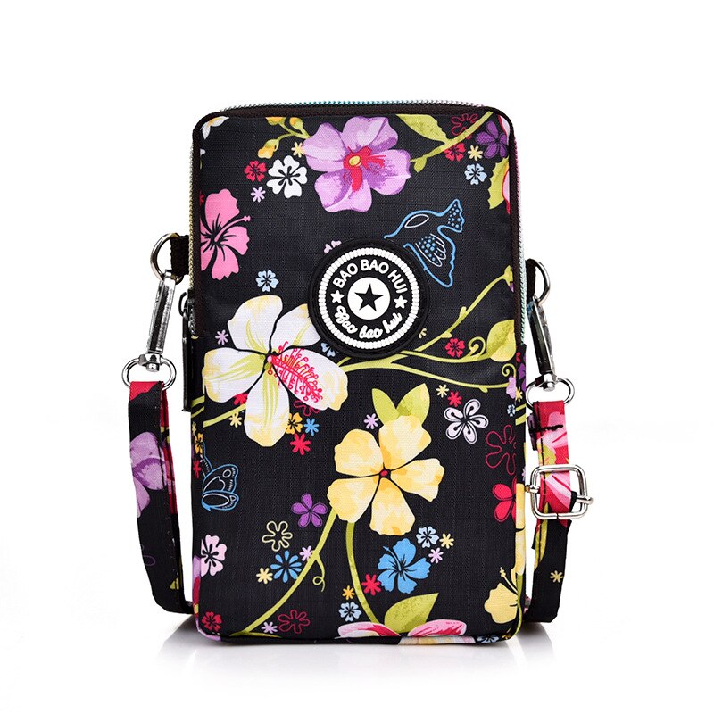 Monedero para mujer, funda monedero para exteriores brazo, funda de hombro, funda para teléfono, bolsillo para chica, funda para llavero de dibujos animados, billetera con cremallera: flower