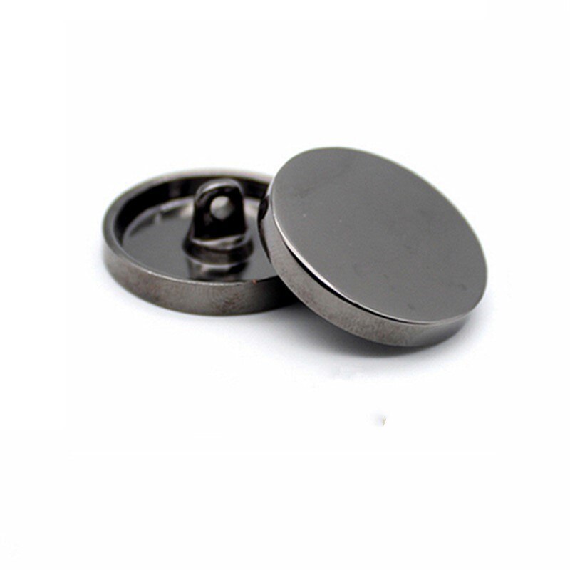 10pcs Gold Silver Color Round Buttons Alloy Shank Button For Jacket Windbreaker Button Fastener Plating Metal Snap Sewing Supply: black / 18mm