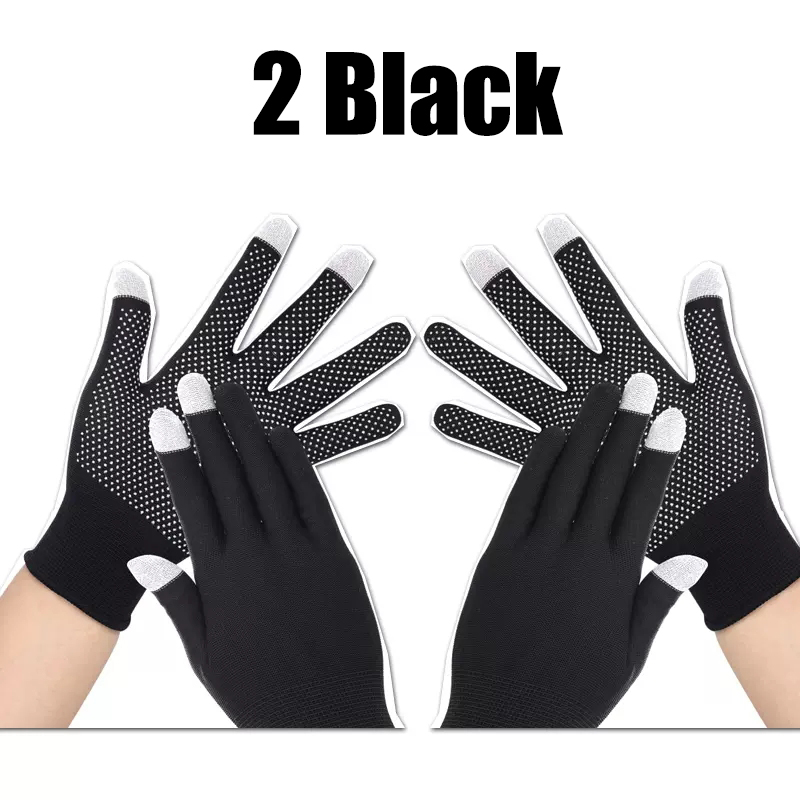 5 pares de guantes antideslizantes para montar al aire libre con pantalla táctil para hombres y mujeres guantes ligeros finos transpirables Anti-uv guantes para conducir: Verde