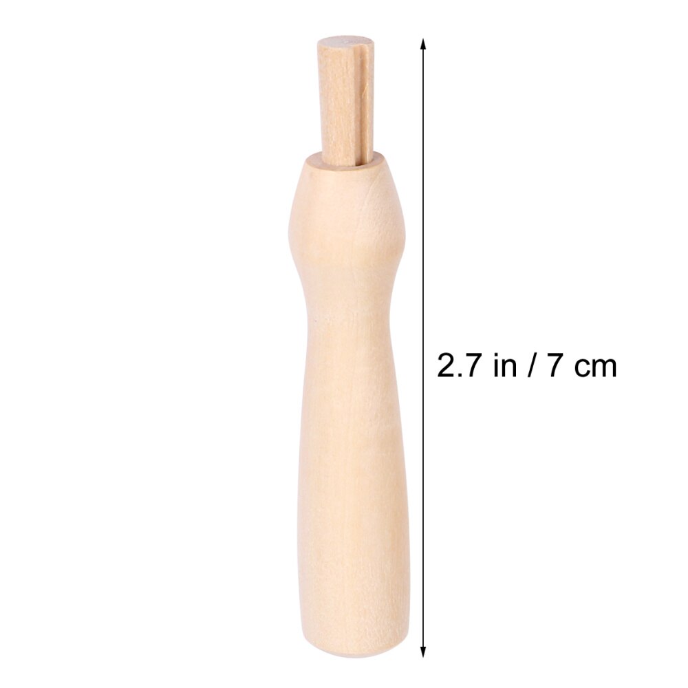 5PCS Poking Needle Wooden Handle Wool Felt Poke Tool Handle Wood DIY Poking Needle Handle for Poke Tool Use