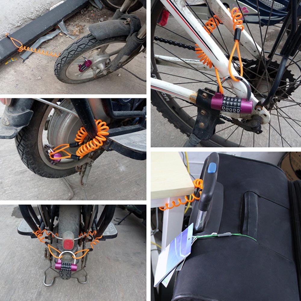 120 cm Motorfiets Scooter Alarm Disc Lock Security Anti Dief Herinnering Kabel Fiets Motor Anti Dief Veiligheid Gereedschap