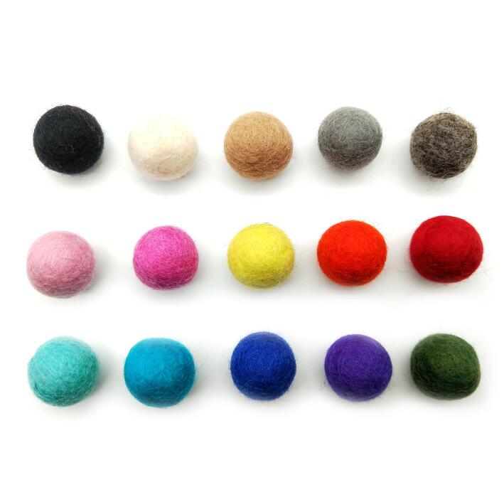 10pcs/lot 3cm 100% Wool Felt Balls Colorful Diy Pom Poms Craft Material Balls Of Wool Christmas Room Decro Decoration for home