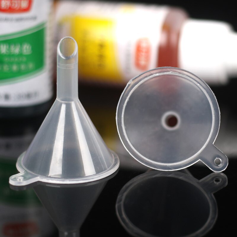 10Pcs Mini Transparante Plastic Trechter Hopper Keuken Koken Accessoires Gadgets Parfum Emulsie Verpakking Hulpgereedschap