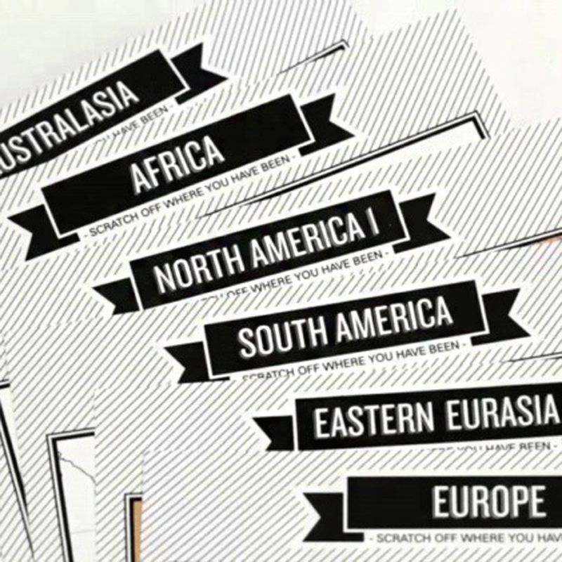 Popular Travelogue Notebooks + Scratch Map Travel Log Tourist Journal with 8 Mini World Maps