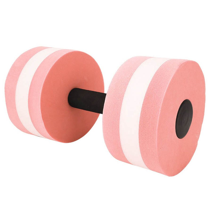 Flytande hantel vattenskum hantel sim gym hantel vattenvikt aerobics automatisk flytande vattenskivstång för vattenyoga: Rosa
