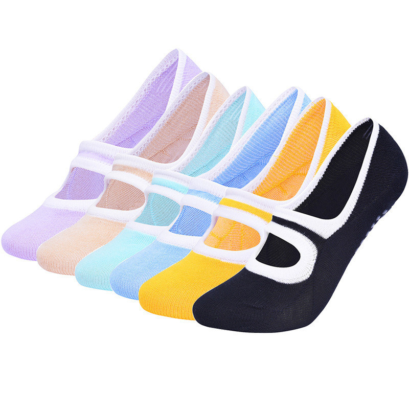 Damen pilates-yoga-socken, rutschfeste socken, hausschuhe, sport-anti-rutsch-ballett-tanzsocken, atmungsaktive fitness-accessoires für damen