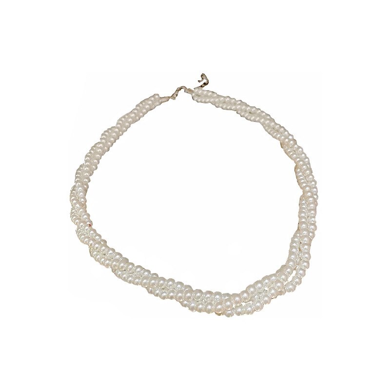 Multi-layer pearl winding necklace simple personality choker temperament sense of collar